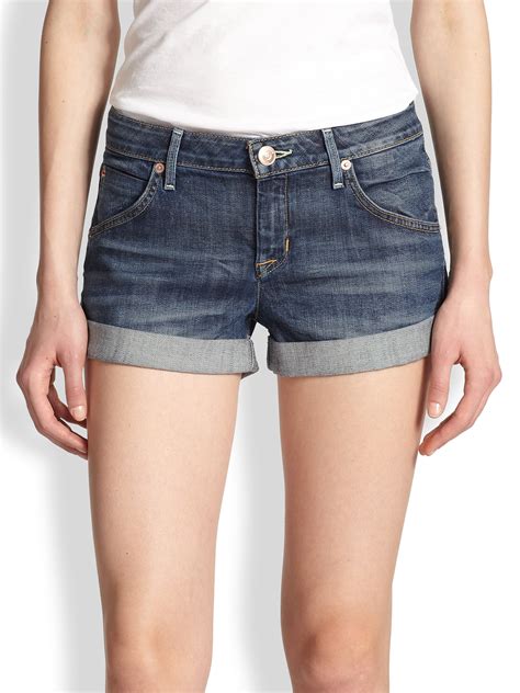 You may have been told how cute you are all your flared jeans is another most flattering styles for women. Hudson Jeans Hampton Cuffed Denim Shorts in Blue - Lyst
