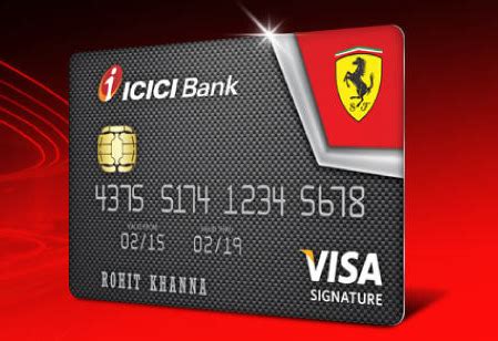 Indialends offers different types of icici bank credit card online with amazing deals and rewards. ICICI Bank launches Ferrari Credit Cards - CardExpert