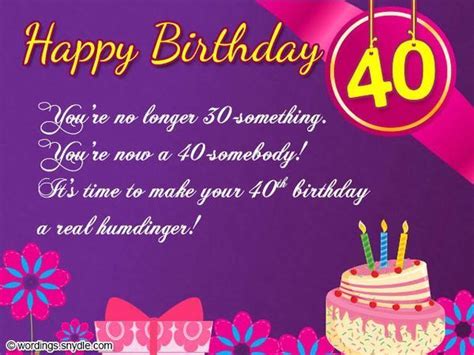 I wish you have fun on your birthday and that you enjoy being 20 the second time around. Happy 40th Birthday