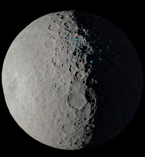 Shadowed Craters On Ceres