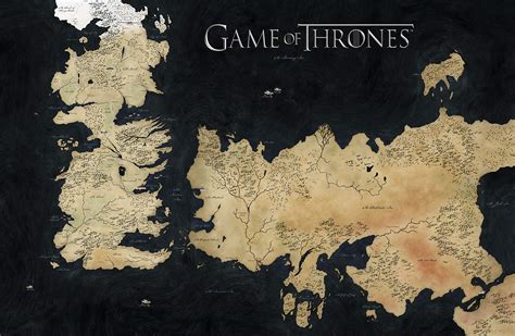 Buy Game Of Thrones Map Of Westeros And Essos The World Of Ice And