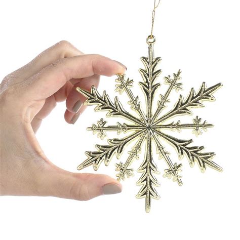 Metallic Glittered Snowflake Ornaments Christmas Ornaments
