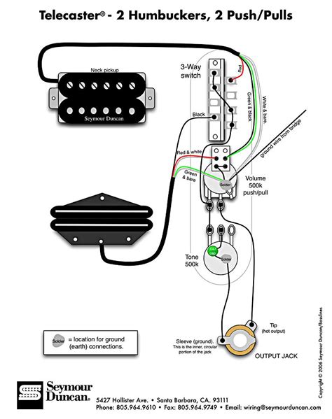 Tele Wiring Diagram 2 Humbuckers 2 Pushpulls Telecaster Build