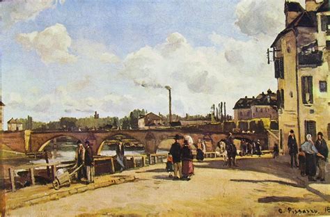 Landscape near pontoise is one of artworks by camille pissarro. Pontoise di Pissarro