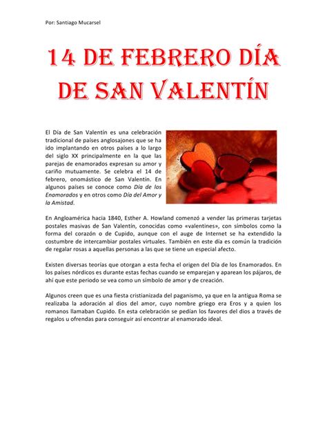 14 De Febrero Dia De San Valentín By Santy Mucarsel Issuu