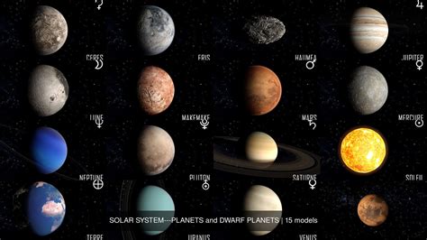 Solar System Planets And Dwarf Planets D Model Collection Cgtrader My