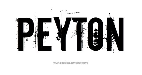 Peyton Name Tattoo Designs
