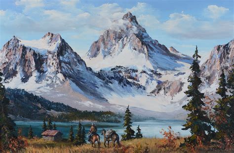 Georgia Jarvis 1944 90 Oil Painting 20x30 Mt Assiniboine Canadian