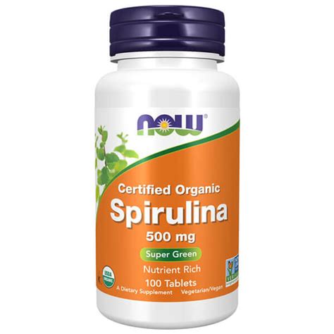 Now Foods Organic Spirulina Mg Tablets Super Green