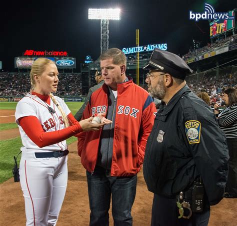 Red Sox Bullpen Cop Steve Horgan Throws The First Pitch Before His Retirement —