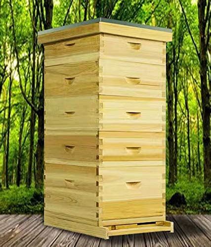 Wooden Langstroth Honey Bee Hive Box Beehive House Honey Keeper With
