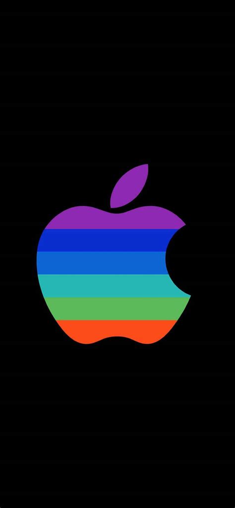 Apple Logo Colorful Black Cool Wallpapersc Iphone Xs Max