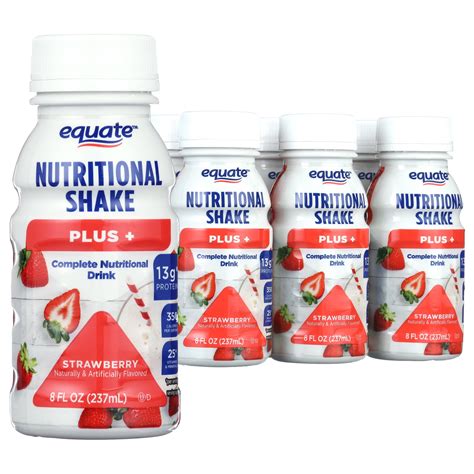 Equate Plus Nutritional Shakes Strawberry 8 Fl Oz 6 Count Walmart Inventory Checker Brickseek