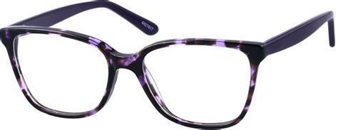Zenni Womens Square Prescription Eyeglasses Purple Plastic In 2020