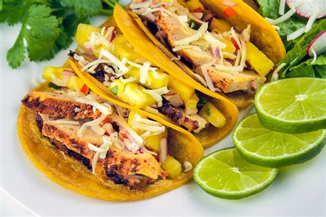Grilled Mexican Chicken Tacos With Pineapple Salsa Gluten Free The