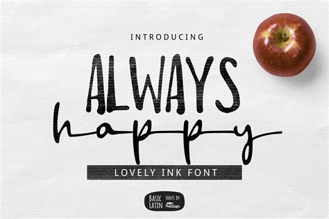 Always Happy Ink Font 159586 Script Font Bundles