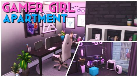Gamer Girl Apartment 🎮 The Sims 4 Apartment Renovation Speed Build
