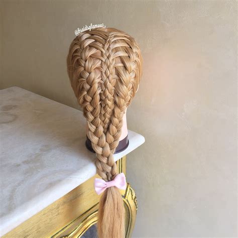 Two Feathered French Braids Into Five Strand Braid Five Strand Braid