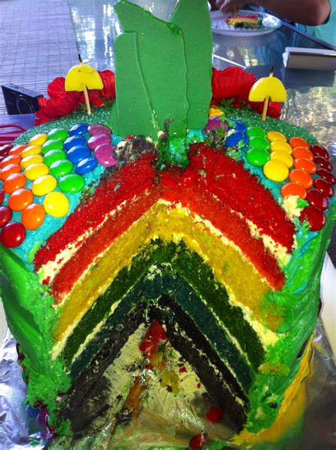 my somewhere over the rainbow wizard of oz cake inside over the rainbow wizard of oz party