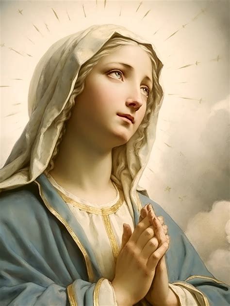 Holy Virgin Mary Pray For Us Virgin Mary Praying Blessed Virgin