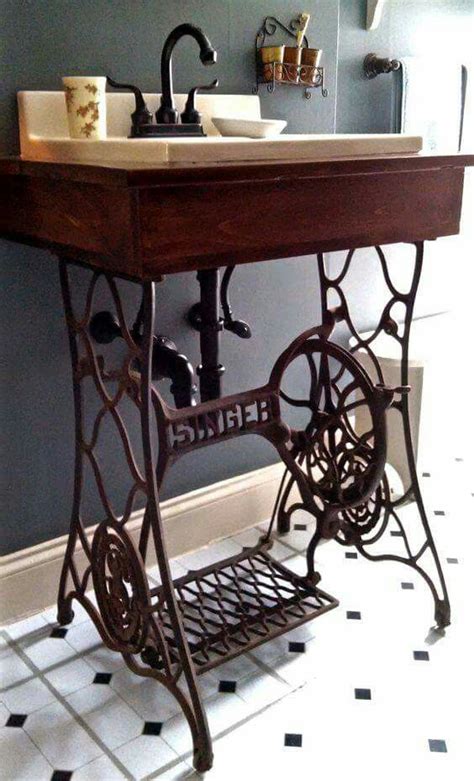See more ideas about old sewing machines, sewing machine table, sewing table. Pin by Kara Ripple Chambers on Home | Rustic bathroom ...