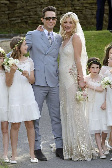Swoon Our Five Fave Celebrity Wedding Gowns Kate Moss Wedding Dress
