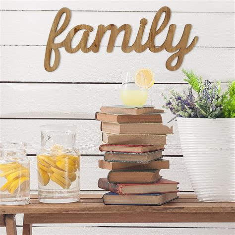 Maybe you would like to learn more about one of these? Stratton Home Decor Family Natural Wood Script Wall Art-S07755 - The Home Depot