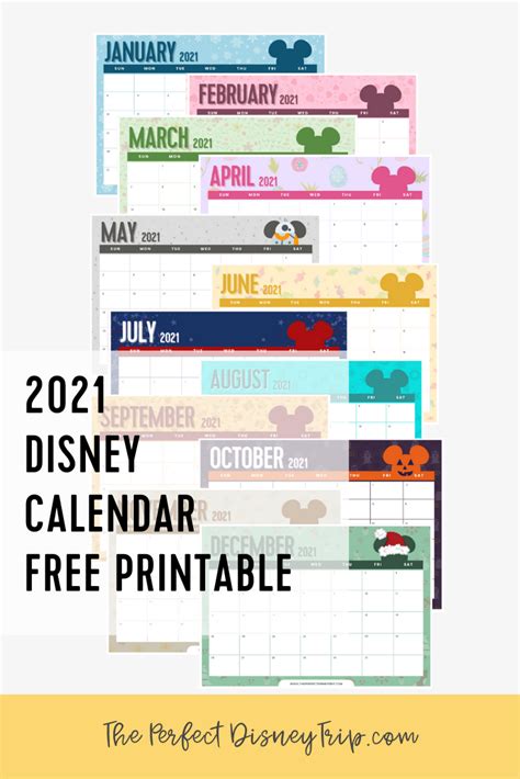 2021 Disney Calendar Free Printable Disney Calendar Calendar