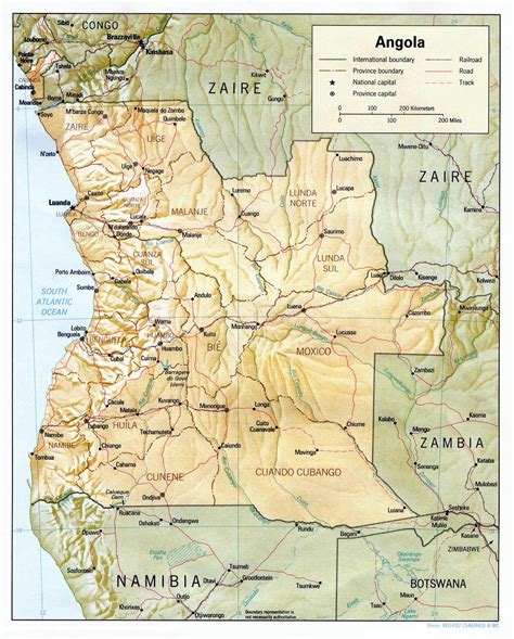 Mapas Imprimidos De Angola Con Posibilidad De Descargar