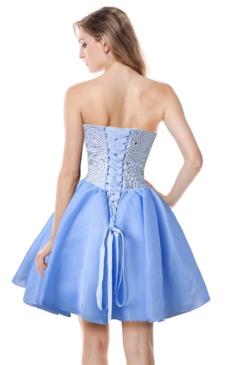 Shop this selection of blue dresses to find the perfect shade of blue for you. Sexy Baby-Blue A-line Sweetheart-neck Crystal Short/Mini ...