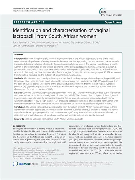 Pdf Identification And Characterisation Of Vaginal Lactobacilli From My Xxx Hot Girl