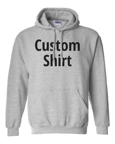 Custom Hooded Sweatshirt Custom Hoodie Custom Shirt Etsy