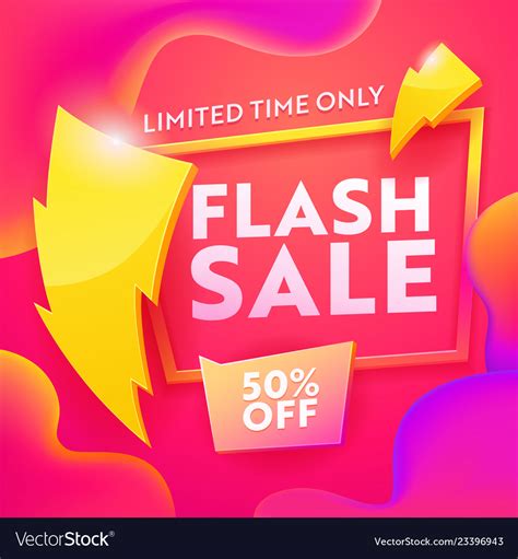 Flash Sale Advertising Modern Banner Discount Vector Image