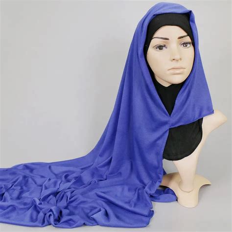 Instant Double Loop Jersey Hijab High Quality Muslim Plain Scarf