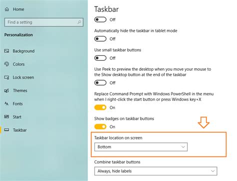 How To Move Taskbar To Bottom In Windows 10 Change Taskbar Position