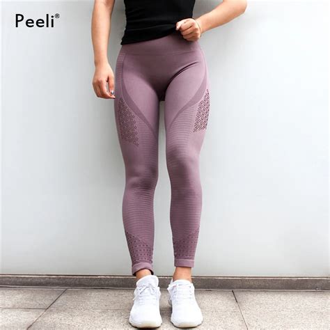 Peeli High Waist Sports Leggings Tummy Control Yoga Pants Women