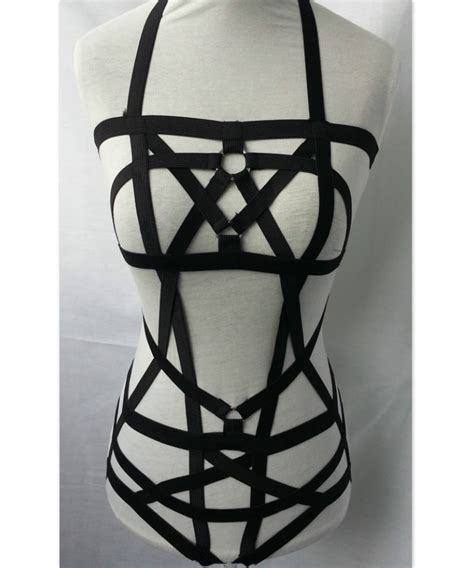 New Fashion Pastel Goth Women Bust Bondage Suit Sexy Lingerie Female