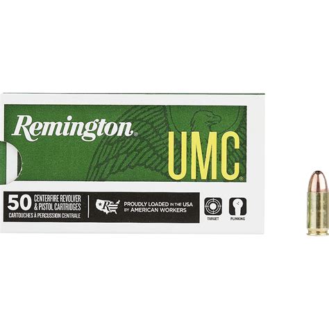Remington Umc 9mm Luger 115 Grain Centerfire Handgun Ammunition 50