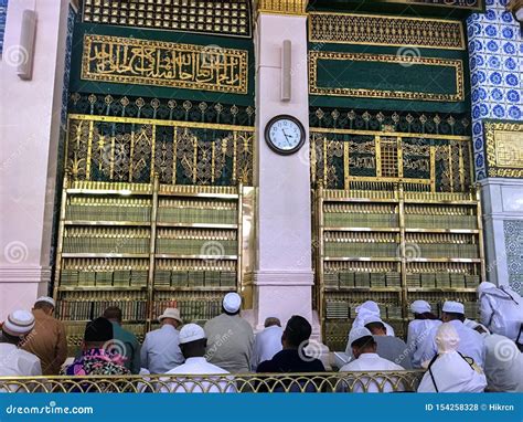 The Golden Tomb Of The Prophet Muhammad Aleyhisselam Editorial Stock