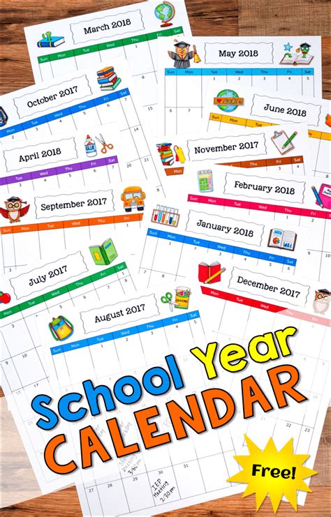 Grab Your Free School Year Calendar
