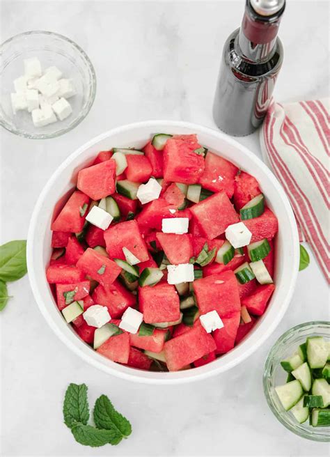 Easy Watermelon Feta Salad Recipe Shugary Sweets