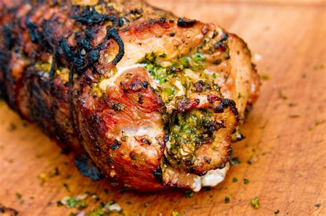 Line a rimmed baking sheet or shallow roasting pan with foil. Rolled Pork Loin with California Raisins and Herbs Recipe ...