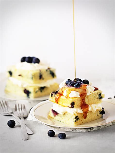 Baked Blueberry Pancake Cake With Mascarpone Whipped Cream