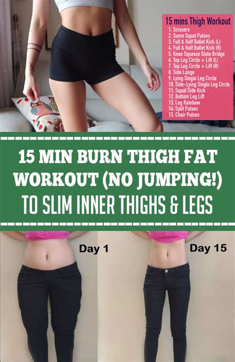 15 Min Burn Thigh Fat Workout No Jumping To Slim Inner