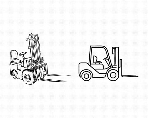 Papercraft Forklift Cut Files For Silhouette Forklift Icons Forklift