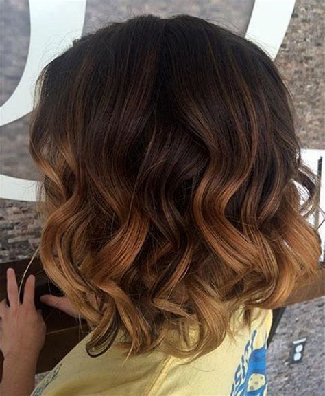 While balayage hairstyles are traditionally performed on women with darker natural hair, this is not golden caramel balayage highlights on bob haircut. 40 On-Trend Balayage Short Hair Looks