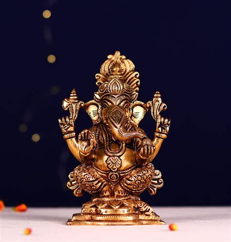 Buy This Brass Ganesha Statue Height 6 Inch Devsabha