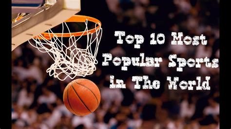 Top 10 Most Popular Sports In The World In 2017 Youtube