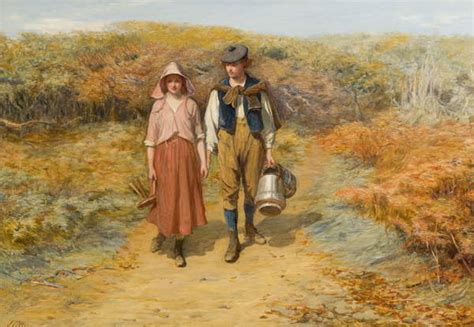 To The Fields I Carried Her Milking Pails By John Pettie