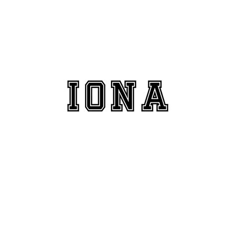 Iona Name Letters Svg Iona Name Varsity Font Outline Svg Letters Svg